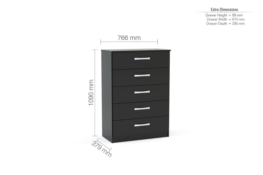 Lynx 5 Drawer Chest-5