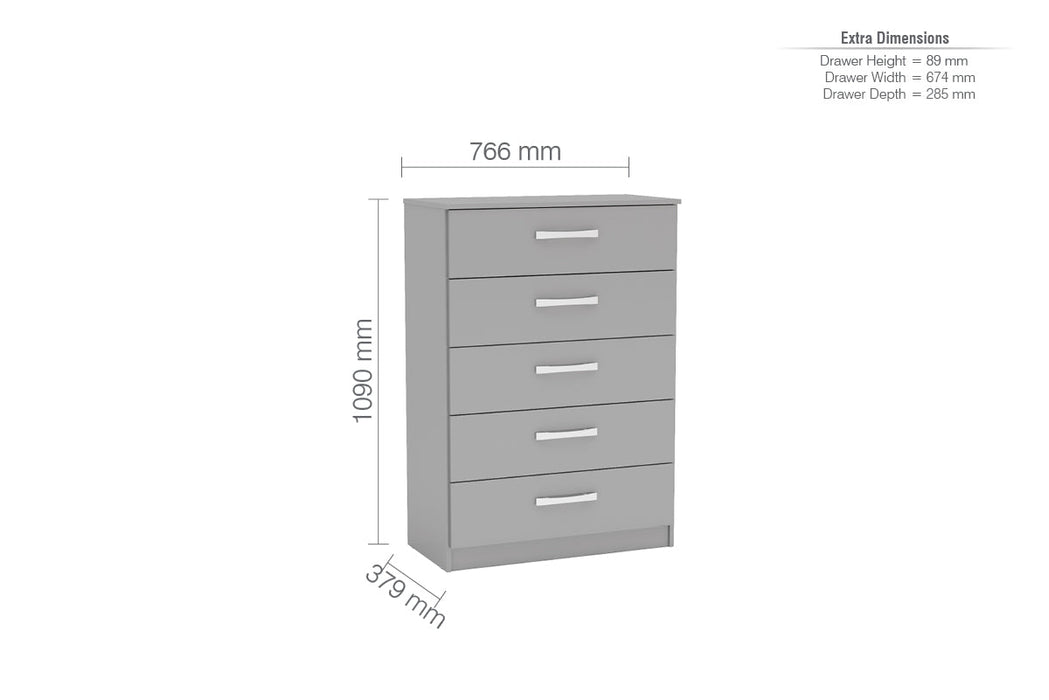 Lynx 5 Drawer Chest-6