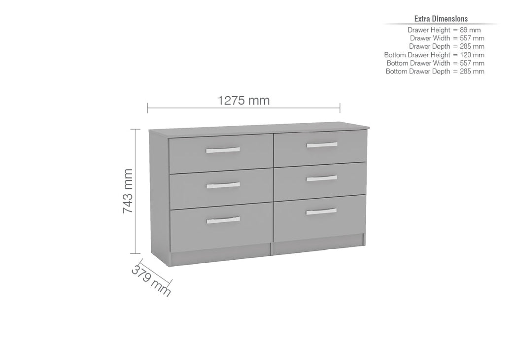 Lynx 6 Drawer Chest-6