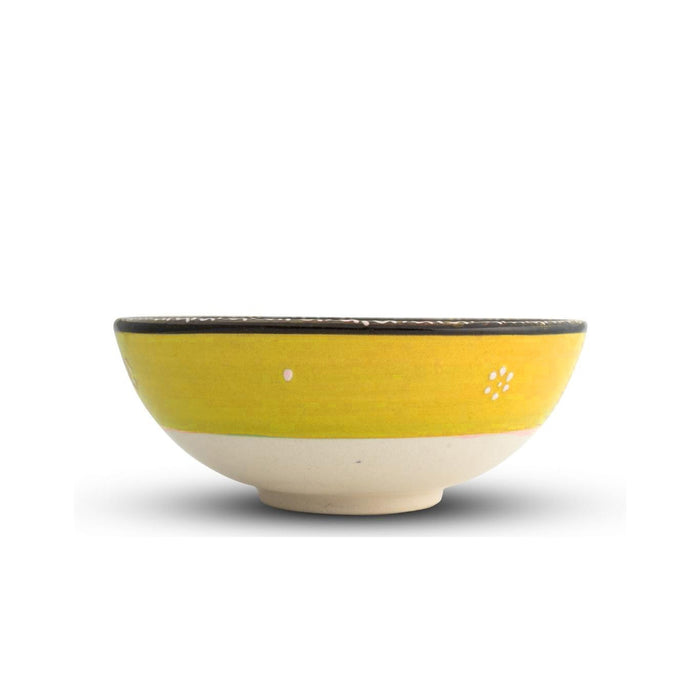 Handmade Ceramic Bowl Mexican Yellow 12cm-2