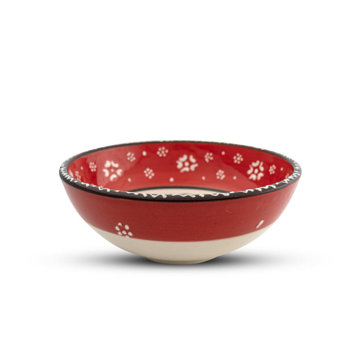 Handmade Ceramic Bowl Mexican Red 12cm-0