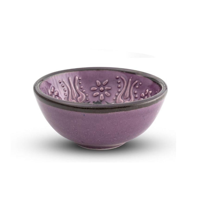 Handmade Ceramic Bowl Multicolour Purple 8cm-0