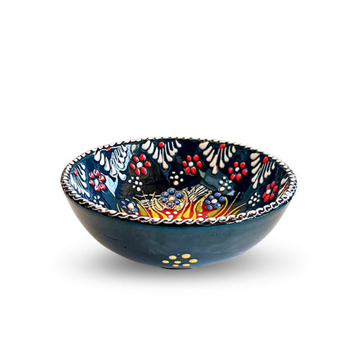 Handmade Ceramic Bowl Tulip Black 12cm-0