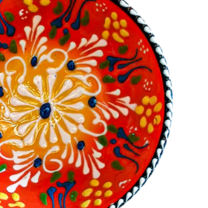 Handmade Ceramic Bowl Mexican Red 12cm-2