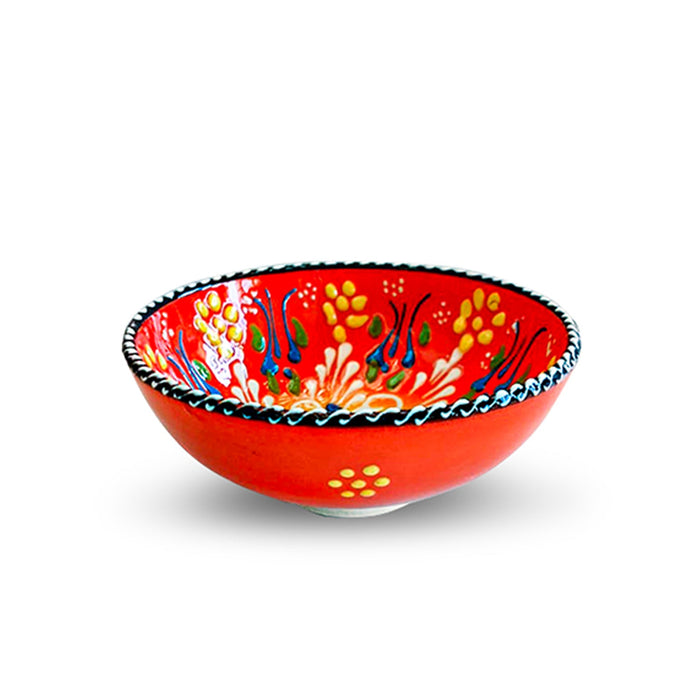 Handmade Ceramic Bowl Mexican Red 12cm-0