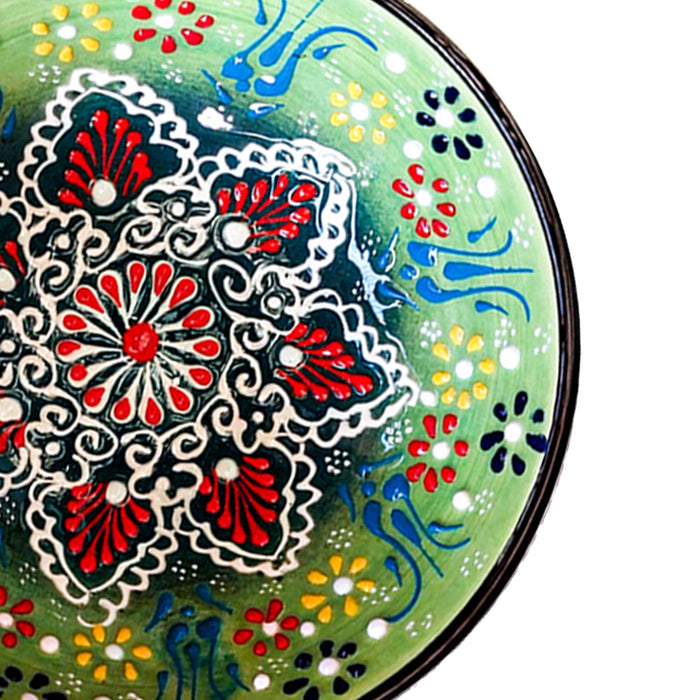 Handmade Ceramic Bowl Mexican Green 12cm-2