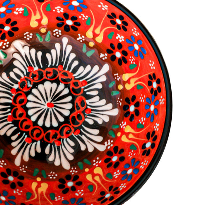 Handmade Ceramic Bowl Mexican Red 15cm-2