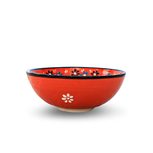 Handmade Ceramic Bowl Mexican Red 15cm-0