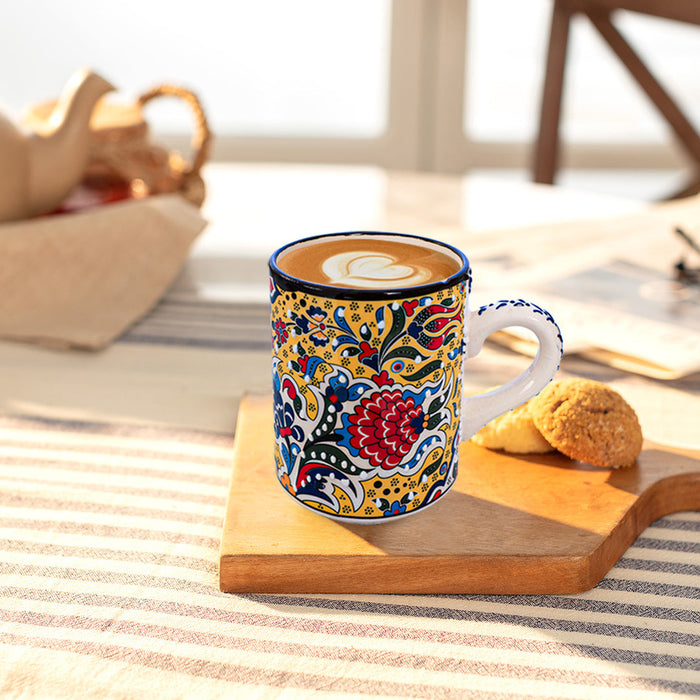 Ceramic Mug Tulip Yellow Red-2