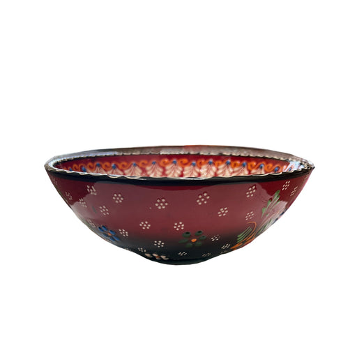 Handmade Ceramic Bowl Mexican Black to Red 21cm-0