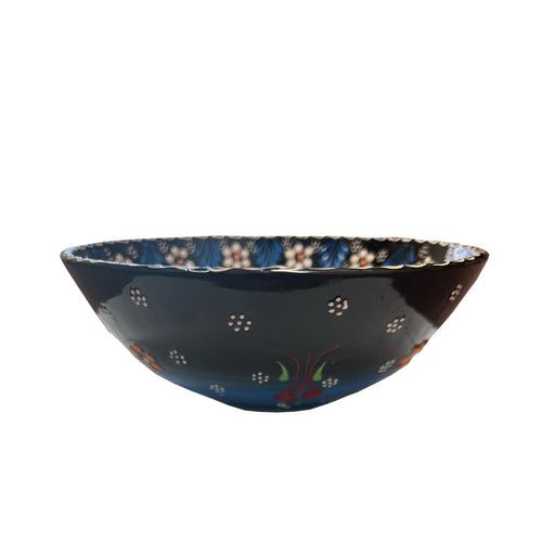 Handmade Ceramic Bowl Mexican Navy to Blue 21cm-0