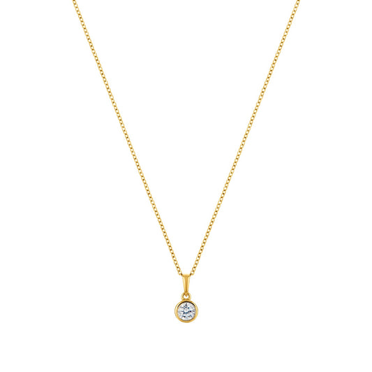 Circle of Life Gold plated sterling silver necklace-0