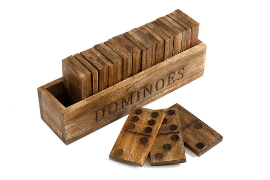 Large Wooden Dominoes Set 28cm - Kozeenest