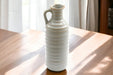 Ceramic Grey Ribbed Vase With Handle 34cm - Kozeenest