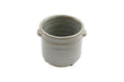 Ceramic Grey Ribbed Planter With Handles 12.5cm - Kozeenest