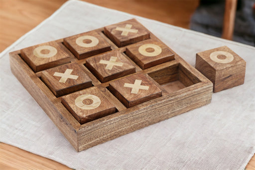 Wooden Tic Tac Toe Game 24cm - Kozeenest