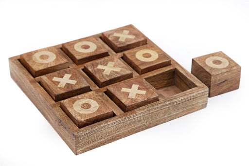 Wooden Tic Tac Toe Game 24cm - Kozeenest