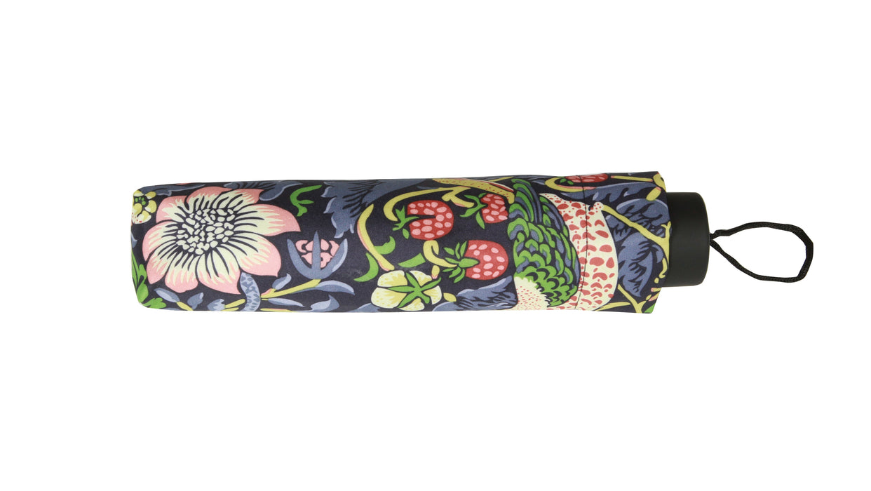 William Morris Strawberry Thief Blue - Art Folding Umbrella-1