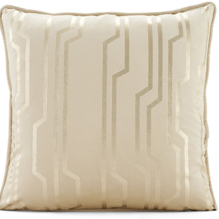 Velvet Cushion Cover with Gold Stamping - Same Pattern Both Sides (Design 2)-0