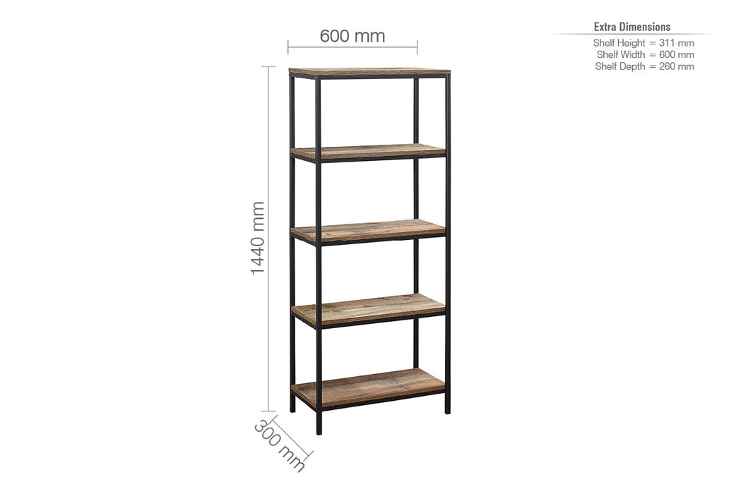 Urban 5 Tier Bookcase-6