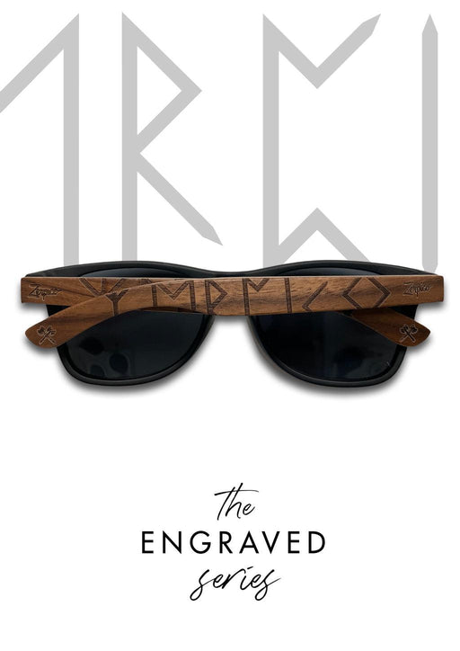 Eyewood | Engraved wooden sunglasses - Viking Runes-1