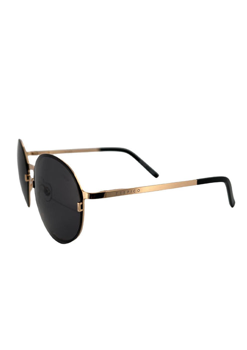 Titanium Round Sunglasses - V2 - 24K GOLD Plated-11