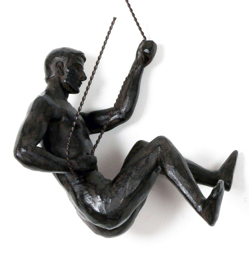 Abseiling Man Looking Down Ornament Black - Kozeenest