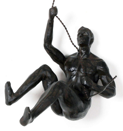 Abseiling Man Looking Up Ornament Black - Kozeenest