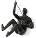 Abseiling Man Looking Up Ornament Black - Kozeenest