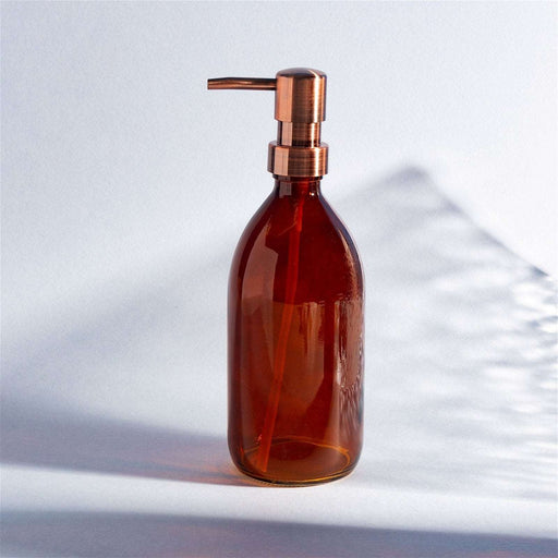 Amber Glass Refillable Bottle with Pump - Kozeenest