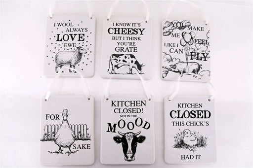 Animal Pun Ceramic Wall Plaques - Kozeenest