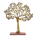 Antique Gold Tree On Wooden Base Large - Kozeenest