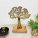 Antique Gold Tree On Wooden Base Medium - Kozeenest