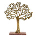 Antique Gold Tree On Wooden Base Medium - Kozeenest