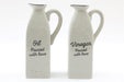 Antique Grey Oil & Vinegar Containers - Kozeenest