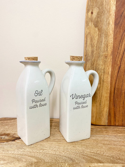 Antique Grey Oil & Vinegar Containers - Kozeenest