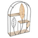 Arched Metal Framed Rattan Leaf Shelf Unit - Kozeenest