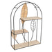 Arched Metal Framed Rattan Leaf Shelf Unit - Kozeenest