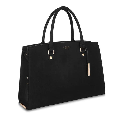 Aricia Black Vegan Laptop Bag-1