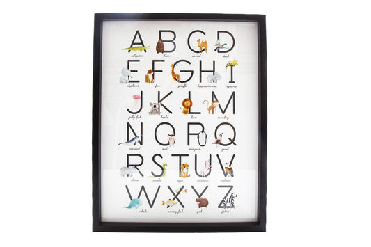 Baby Alphabet A-Z Animal Print Frame - Kozeenest