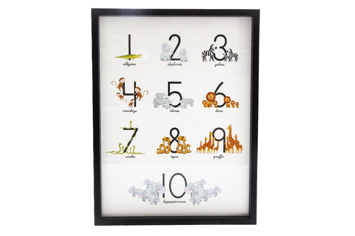 Baby Number 1-10 Animal Print Frame - Kozeenest