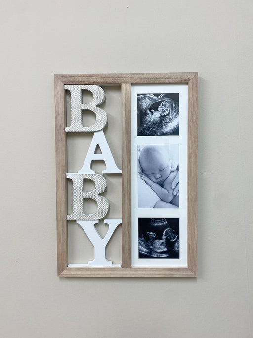 Baby Three Photograph Wooden Frame 43cm - Kozeenest