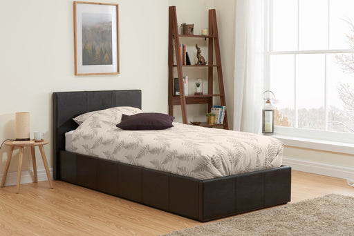 Berlin Single Ottoman Bed - Brown-1