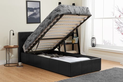 Berlin Single Ottoman Bed - Black-0