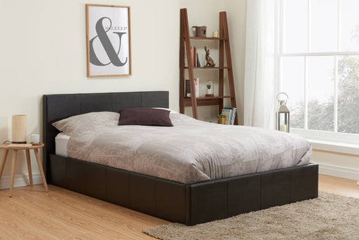 Berlin Small Double Ottoman Bed Brown-0