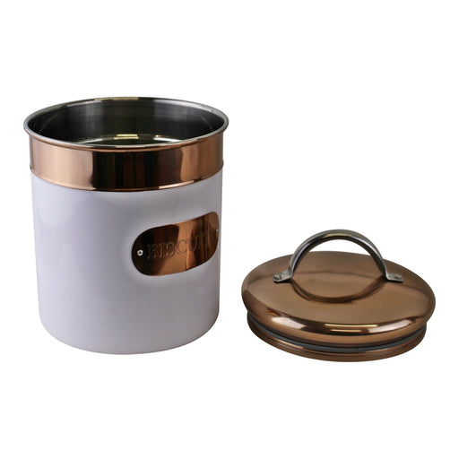 Biscuit Tin, Copper & White Metal Design - Kozeenest