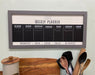 Bistro Cafe Wooden Grey Chalkboard Week Planner 67cm - Kozeenest