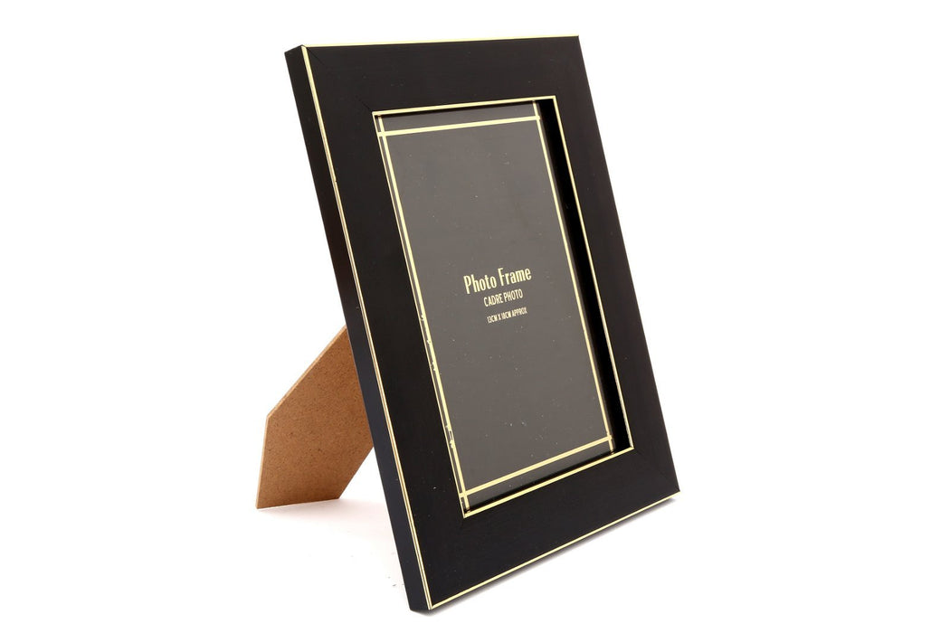 Black And Gold Edged Photo Frame 5x7" - Kozeenest