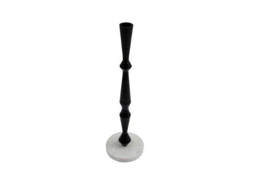 Black and Marble Effect Candlestick - Kozeenest