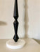 Black and Marble Effect Candlestick - Kozeenest